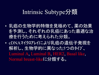 Intrinsic Subtype分類